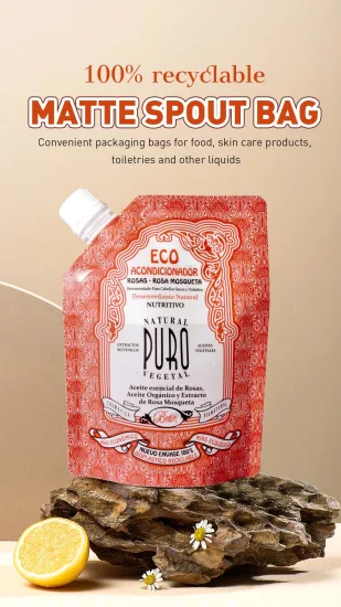 Bolsa de bico biodegradável personalizada de grau alimentício Bolsa de suporte com bico Saco de embalagem de café para suco de comida de bebê