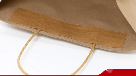 Saco de papel natural ecológico Saco de fundo quadrado Saco de almoço Saco de comida Saco de mercearia Saco de padaria