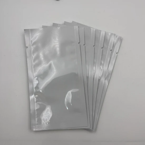 Bolsa de plástico laminado de alumínio sem impressão Saco de três lados com vedação
